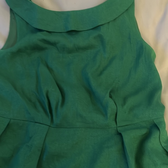 EUC LAN’SEND KELLY GREEN LINEN SHEATH DRESS SIZE 2 - Picture 2 of 11